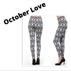 Buyer Rated ⭐️⭐️⭐️⭐️⭐️ Super Soft Gray Winter Patterned Leggins.